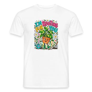 Ich roote für dich Pflanze - Männer T-Shirt - Weiß - Vorne - AI Model Male 178 dark (178cm)
