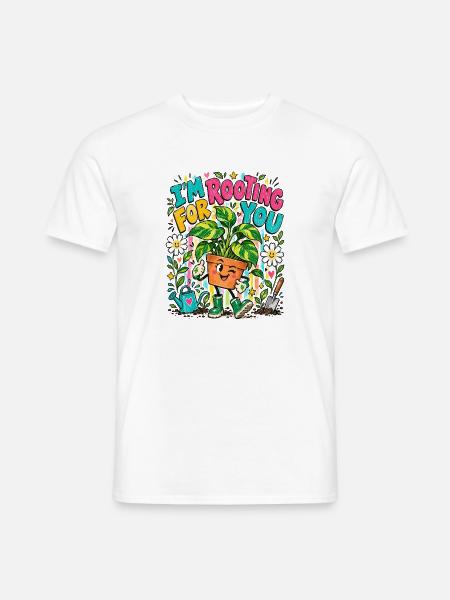 Ich roote für dich Pflanze - Männer T-Shirt - Weiß