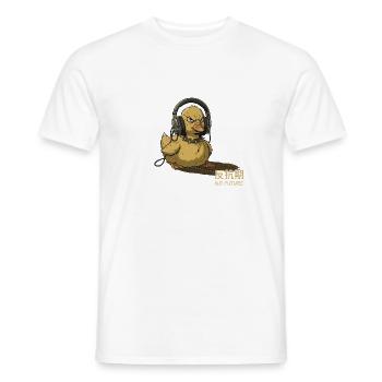 Punk-Ente mit Kopfhörern – No Future - Männer T-Shirt - Weiß - Vorne - AI Model Male 178 dark (178cm)
