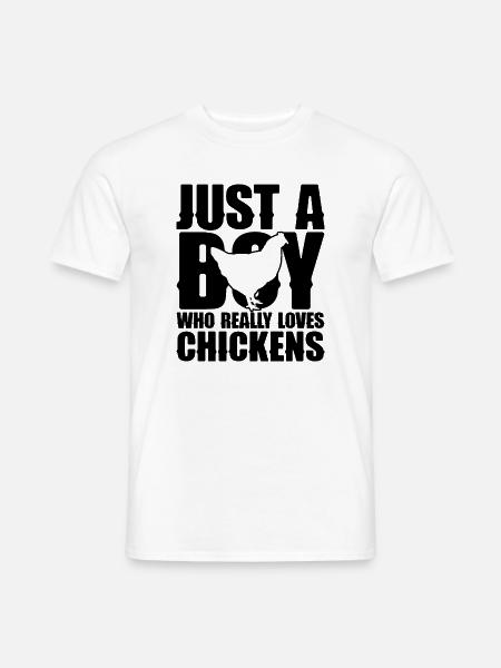 Huhn Liebhaber Statement - Männer T-Shirt - Weiß