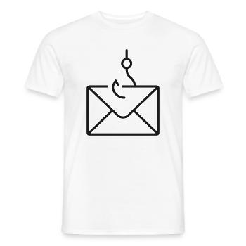 Fischerei-E-Mail-Phishing-Hotline-Symbol - Männer T-Shirt - Weiß - Vorne - AI Model Male 178 dark (178cm)