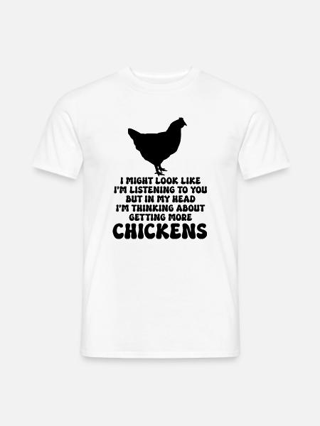 Hühner Humor - Männer T-Shirt - Weiß