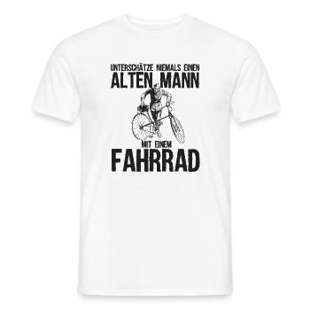 Unterschätze Alten Mann Mit Einem Fahrrad - Männer T-Shirt - Weiß - Vorne - AI Model Male 178 dark (178cm)
