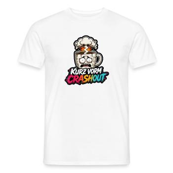 Kurz vorm Crashout Kaffee Tasse gestresst Shirt - Männer T-Shirt - Weiß - Vorne - AI Model Male 178 dark (178cm)