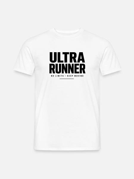 Ultra Runner No Limits Keep Moving - Männer T-Shirt - Weiß