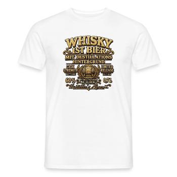 Whisky Ist Bier Destillat Hintergrund - Männer T-Shirt - Weiß - Vorne - AI Model Male 178 dark (178cm)