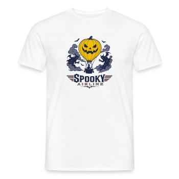 Pumpkin Flug Spooky Airline - Männer T-Shirt - Weiß - Vorne - AI Model Male 178 dark (178cm)