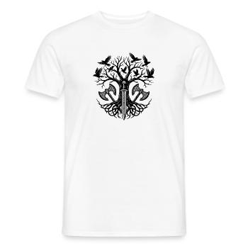 Wikinger-Baum des Lebens - Männer T-Shirt - Weiß - Vorne - AI Model Male 178 dark (178cm)