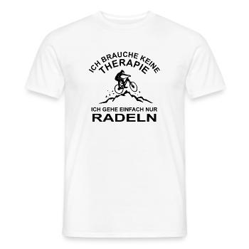 Radeln - Ich brauche keine Therapie - Männer T-Shirt - Weiß - Vorne - AI Model Male 178 dark (178cm)