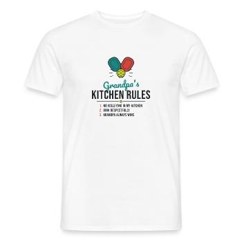 Grandpa's Kitchen Rules Tee - Männer T-Shirt - Weiß - Vorne - AI Model Male 178 dark (178cm)