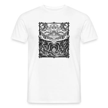 Gothic Höllenkathedrale - Männer T-Shirt - Weiß - Vorne - AI Model Male 178 dark (178cm)