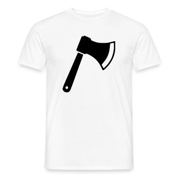 Axt Beil Holzfäller Geschenk  - Männer T-Shirt - Weiß - Vorne - AI Model Male 178 dark (178cm)