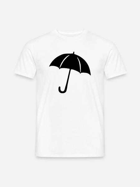 Regenschirm Regen Meteorologe Geschenk  - Männer T-Shirt - Weiß