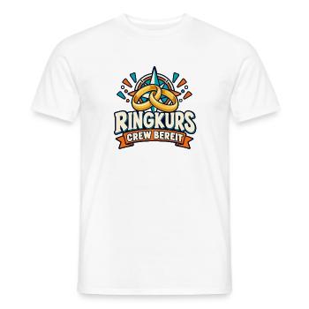 JGA Ringkurs – Crew bereit - Männer T-Shirt - Weiß - Vorne - AI Model Male 178 dark (178cm)