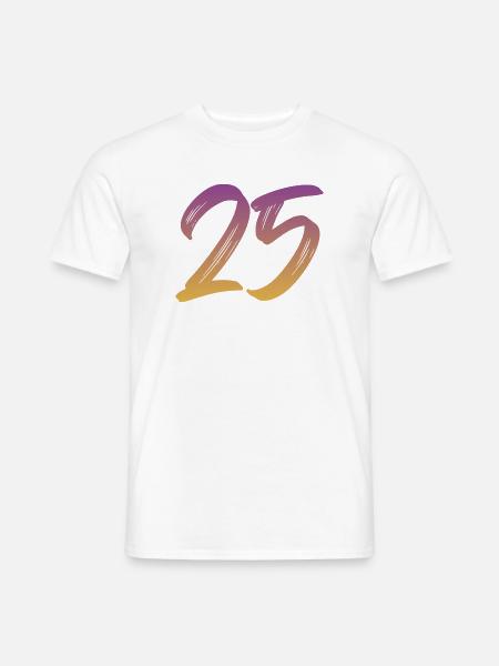 25 - Männer T-Shirt - Weiß