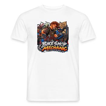 Fahrradwerkstatt-Mechaniker - Männer T-Shirt - Weiß - Vorne - AI Model Male 178 dark (178cm)