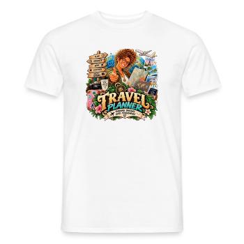 Traumvoller Reiseplaner - Männer T-Shirt - Weiß - Vorne - AI Model Male 178 dark (178cm)
