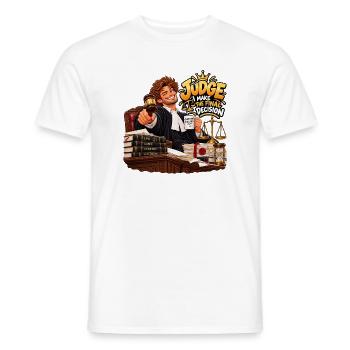 Beratender Richter: Endgültiges Urteil - Männer T-Shirt - Weiß - Vorne - AI Model Male 178 dark (178cm)