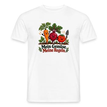 Mein Gemüse meine Regeln - Männer T-Shirt - Weiß - Vorne - AI Model Male 178 dark (178cm)
