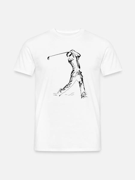 Golfliebhaber Zeichnung - Männer T-Shirt - Weiß