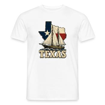 Texas Segelboot Vintage - Männer T-Shirt - Weiß - Vorne - AI Model Male 178 dark (178cm)