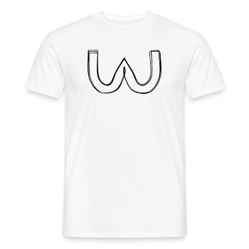 Griechischer Buchstabe Omega handgezeichnet - Männer T-Shirt - Weiß - Vorne - AI Model Male 178 dark (178cm)