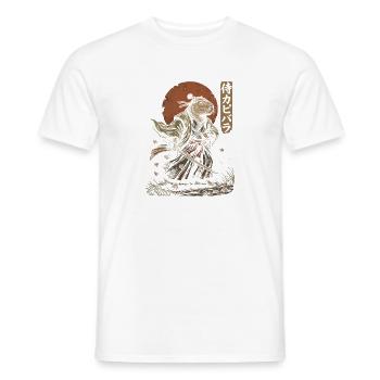 Capybara Samurai Mit Katana Japan Krieger - Männer T-Shirt - Weiß - Vorne - AI Model Male 178 dark (178cm)