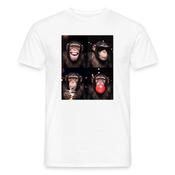 Schimpansen Schimpanse - Männer T-Shirt - Weiß - Vorne - AI Model Male 178 dark (178cm)