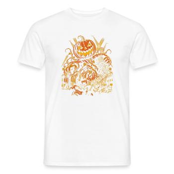 Der Riesenkürbis greift die Stadt an - Männer T-Shirt - Weiß - Vorne - AI Model Male 178 dark (178cm)