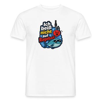 Ich beiß nicht auf Ragebait Angel Angler Shirt - Männer T-Shirt - Weiß - Vorne - AI Model Male 178 dark (178cm)