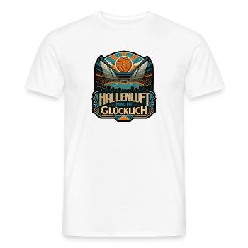 Hallenluft macht glücklich Handball Arena Shirt - Männer T-Shirt - Weiß - Vorne - AI Model Male 178 dark (178cm)