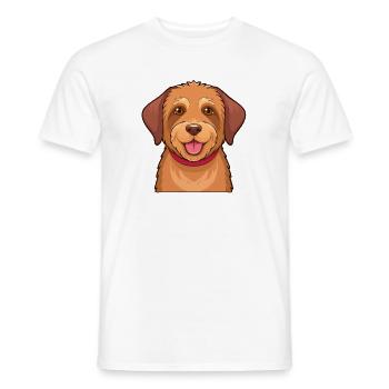  Hellbrauner Zottelhund - Männer T-Shirt - Weiß - Vorne - AI Model Male 178 dark (178cm)