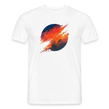 Aurora Ember Abstract Splash - Männer T-Shirt - Weiß - Vorne - AI Model Male 178 dark (178cm)
