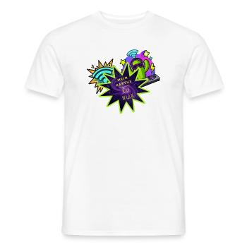 Kaktus WLAN Neon-Starburst - Männer T-Shirt - Weiß - Vorne - AI Model Male 178 dark (178cm)