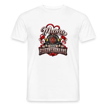 Mama eines Feuerwehrmanns - Männer T-Shirt - Weiß - Vorne - AI Model Male 178 dark (178cm)