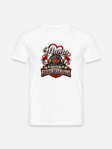 Mama eines Feuerwehrmanns - Männer T-Shirt - Weiß
