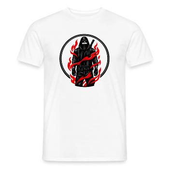 Feuerflamme Schattenkämpfer - Männer T-Shirt - Weiß - Vorne - AI Model Male 178 dark (178cm)