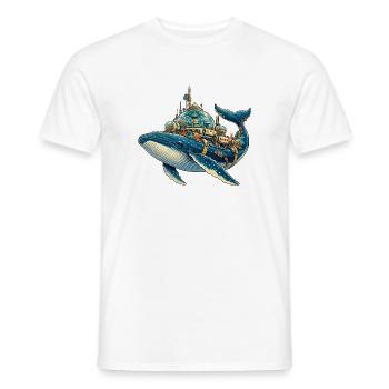 SteampunkWale Unterwasserkosmos - Männer T-Shirt - Weiß - Vorne - AI Model Male 178 dark (178cm)
