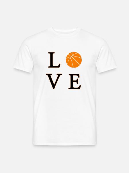 Love Basketball - Männer T-Shirt - Weiß