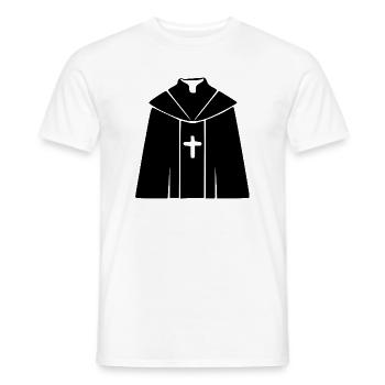 Priester Pfarrer Theologie Geschenk Christentum  - Männer T-Shirt - Weiß - Vorne - AI Model Male 178 dark (178cm)