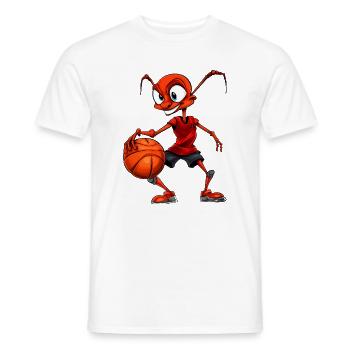 Ameisen Basketball / B-Ball Ameise - Männer T-Shirt - Weiß - Vorne - AI Model Male 178 dark (178cm)