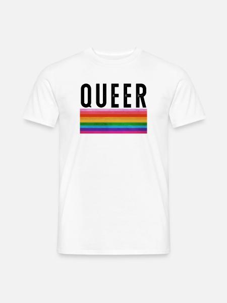 Vintage-Queer - Männer T-Shirt - Weiß
