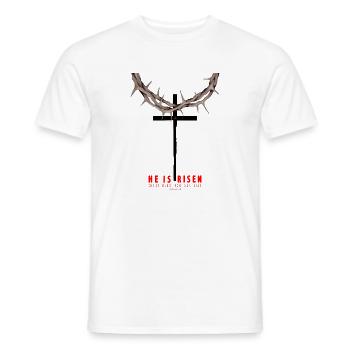 Er Ist Auferstanden Christ Died For Our Sins Krez - Männer T-Shirt - Weiß - Vorne - AI Model Male 178 dark (178cm)