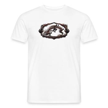 Broad Jump – Katzen Fitness Action - Männer T-Shirt - Weiß - Vorne - AI Model Male 178 dark (178cm)