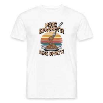 Mehr Spaghetti Weniger Upsetti Süße lustige Pasta - Männer T-Shirt - Weiß - Vorne - AI Model Male 178 dark (178cm)
