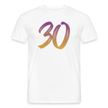 30 - Männer T-Shirt - Weiß - Vorne - AI Model Male 178 dark (178cm)