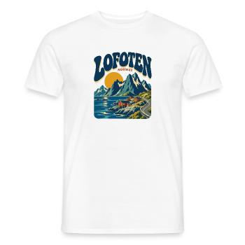 Lofoten Norway Retro Travel - Männer T-Shirt - Weiß - Vorne - AI Model Male 178 dark (178cm)