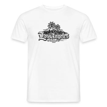 California Dreaming – Los Angeles Streetwear - Männer T-Shirt - Weiß - Vorne - AI Model Male 178 dark (178cm)