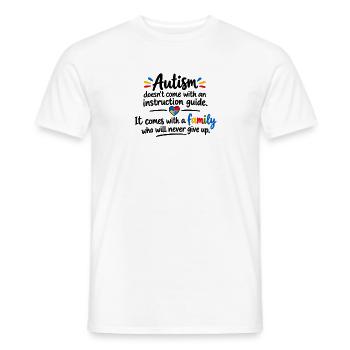Autismus Familienherz Puzzle - Männer T-Shirt - Weiß - Vorne - AI Model Male 178 dark (178cm)