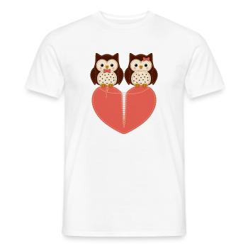 motiv_owl - Männer T-Shirt - Weiß - Vorne - AI Model Male 178 dark (178cm)